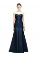 Sleeveless Dark Navy Sweetheart Satin Mermaid Bridesmaid Dress Brisbane