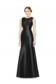 Sleeveless High Neck Keyhole Back Satin Mermaid Bridesmaid Dress Brisbane