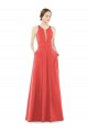 Sleeveless Jewel Neck Satin A-Line Bridesmaid Dress Brisbane
