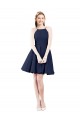 Sleeveless Halter Neck Open Back Satin A-Line Bridesmaid Gown Brisbane