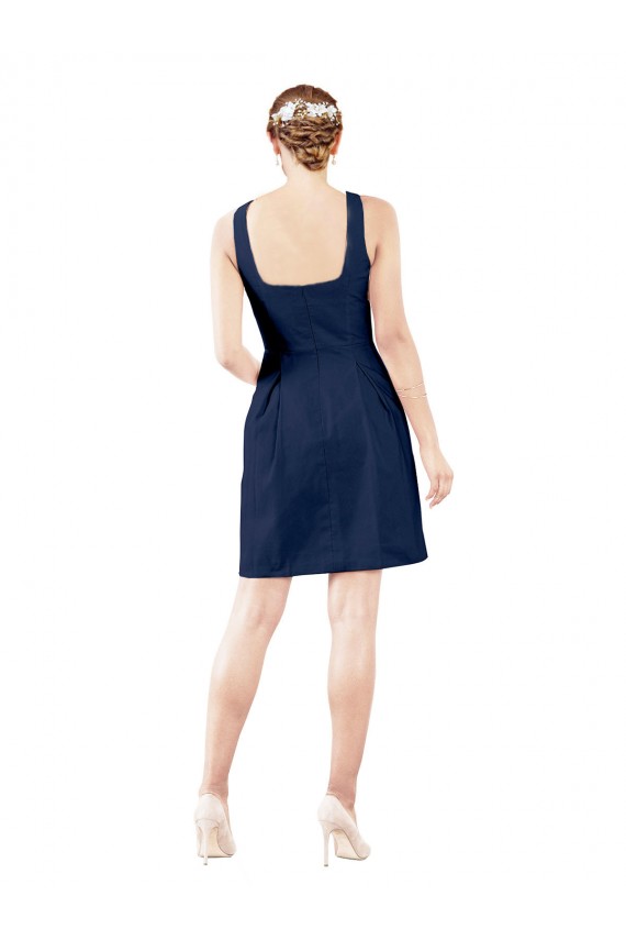 Sleeveless V-Neck Satin A-Line Bridesmaid Gown Brisbane