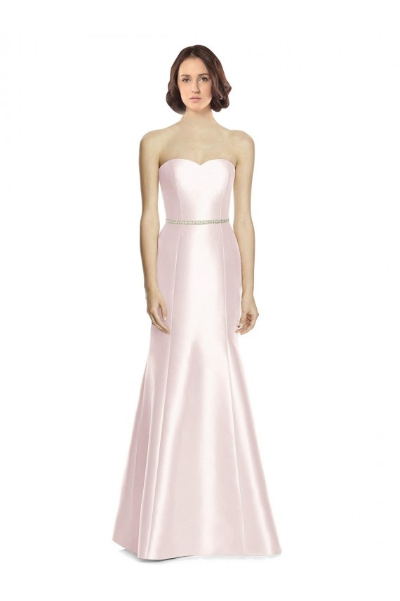 Sleeveless Pink Sweetheart Satin Mermaid Bridesmaid Dress Brisbane