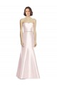 Sleeveless Pink Sweetheart Satin Mermaid Bridesmaid Dress Brisbane