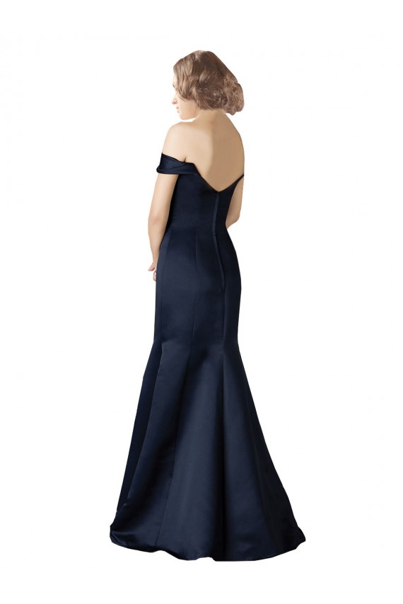 Cap Sleeves Off the Shoulder Satin Mermaid Prom Dress / Bridesmaid Dress Brisbane