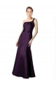 Sleeveless Grape One Shoulder Satin Mermaid Prom Dress / Bridesmaid Dress Brisbane