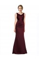 Sleeveless V-Neck Low Back Satin A-Line Black Tie Evening Gown / Prom Dress / Bridesmaid Dress Brisbane