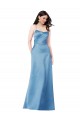 Sleeveless Spaghetti Straps Criss Cross Back Satin Sheath Formal Evening Gown / Prom Dress / Bridesmaid Dress Brisbane