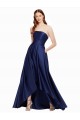 Sleeveless Strapless Low Back Satin A-Line High Low Evening Gown / Prom Dress / Bridesmaid Dress Brisbane
