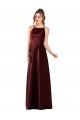 Sleeveless Halter Neck Satin A-Line Prom Dress / Bridesmaid Dress Brisbane