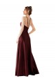 Sleeveless Halter Neck Satin A-Line Prom Dress / Bridesmaid Dress Brisbane