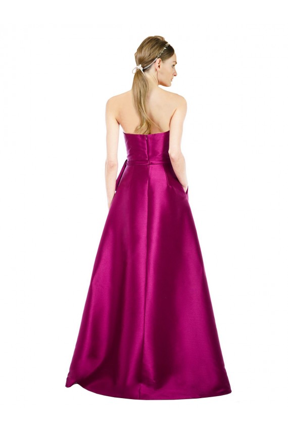 Sleeveless V-Neck Satin A-Line Prom Dress / Bridesmaid Dress Brisbane