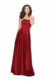Sleeveless Strapless Satin A-Line Prom Dress / Bridesmaid Dress Brisbane