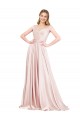 Sleeveless Off the Shoulder Satin A-Line Formal Evening Gown / Prom Dress / Bridesmaid Dress Brisbane