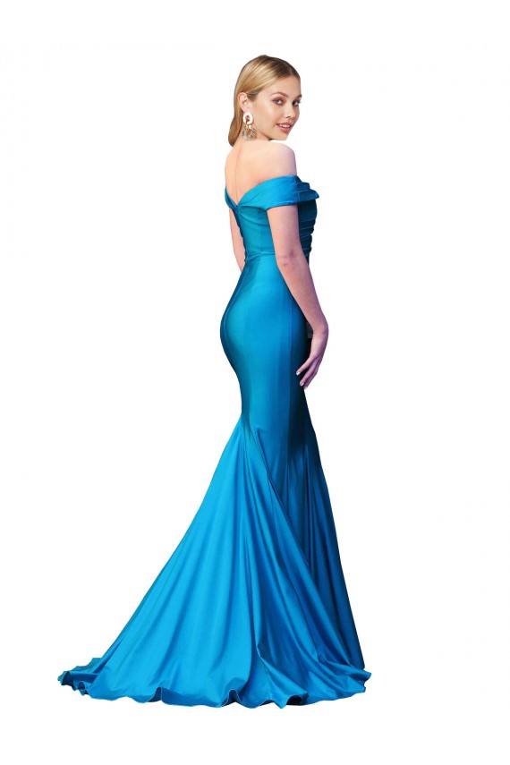 Sleeveless Off the Shoulder Satin Mermaid Formal Evening Gown / Prom Dress / Bridesmaid Dress Brisbane