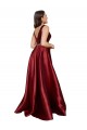 Sleeveless V-Neck V-Back Satin A-Line Formal Plus Size Evening Gown / Prom Dress / Bridesmaid Dress Brisbane