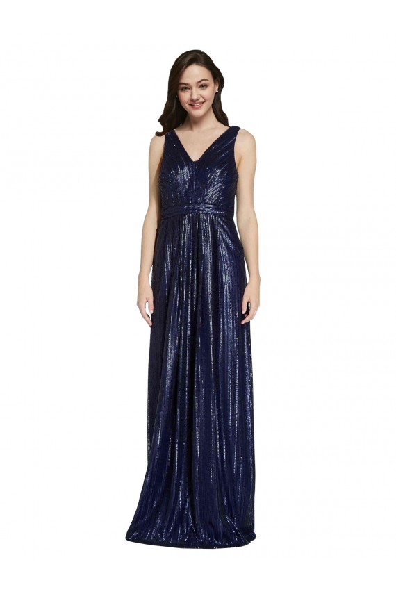 Sleeveless V-Neck V-Back Sequin Sheath Formal Evening Gown / Prom Dress / Bridesmaid Dress Brisbane