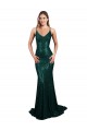 Sleeveless Dark Green V-Neck Low Back Sequin Mermaid Formal Evening Gown / Prom Dress / Bridesmaid Dress Brisbane