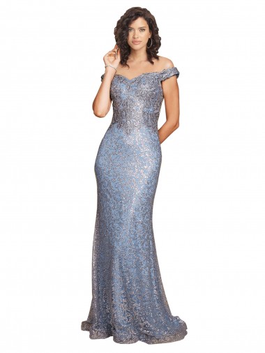 Sleeveless Off the Shoulder Sequin Mermaid Formal Dress / Bridesmaid Dress Brisbane