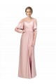 Cold Shoulder Off the Shoulder Low Back Silk like Satin Sheath Formal Evening Gown / Prom Dress / Bridesmaid Dress Brisbane