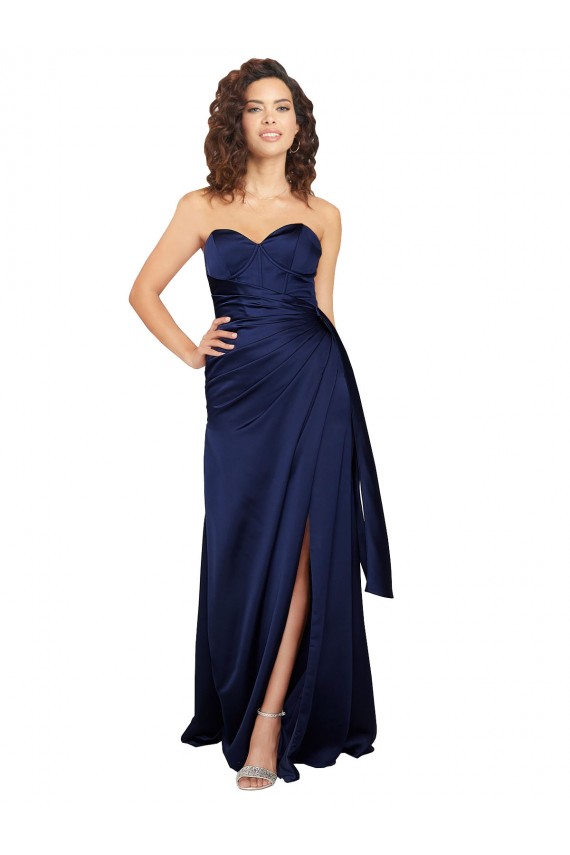 Sleeveless Sweetheart Silk like Satin A-Line Formal Evening Gown / Prom Dress / Bridesmaid Dress Brisbane