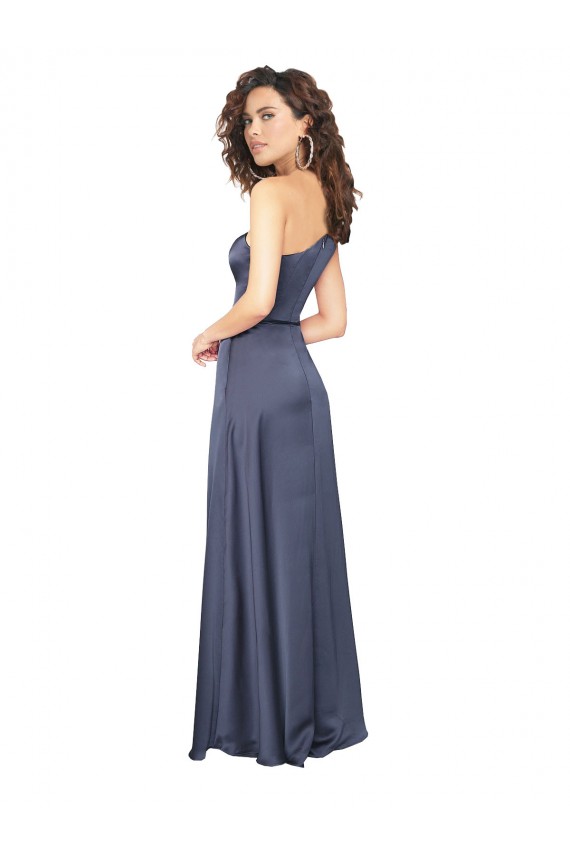 Sleeveless Dusk One Shoulder Silk like Satin A-Line Formal Evening Gown / Prom Dress / Bridesmaid Dress Brisbane