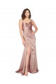 Sleeveless V-Neck V-Back Silk like Satin Sheath Black Tie Evening Gown / Prom Dress / Bridesmaid Dress Brisbane
