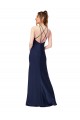 Sleeveless High Neck Criss Cross Back Silk like Satin Sheath Formal Evening Gown / Prom Dress / Bridesmaid Dress Brisbane
