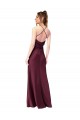 Sleeveless V-Neck Criss Cross Back Silk like Satin Sheath Black Tie Evening Gown / Prom Dress / Bridesmaid Dress Brisbane