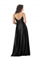 Sleeveless V-Neck Low Back Silk like Satin A-Line Formal Dress / Bridesmaid Dress Brisbane