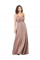 Sleeveless V-Neck Silk like Satin A-Line Formal Evening Gown / Bridesmaid Dress Brisbane