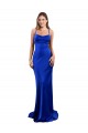 Sleeveless Royal Blue Cowl Neck Criss Cross Open Back Silk like Satin Sheath Formal Evening Gown / Prom Dress / Bridesmaid Dress Brisbane