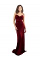 Sleeveless Burgundy Cowl Neck Criss Cross Open Back Silk like Satin Sheath Prom Dresses Brisbane