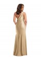 Sleeveless Soft Gold One Shoulder Silk like Satin Mermaid Formal Plus Size Evening Gown / Prom Dress / Bridesmaid Dress Brisbane