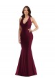 Sleeveless V-Neck Open Back Silk like Satin Mermaid Formal Plus Size Evening Gown / Prom Dress / Bridesmaid Dress Brisbane