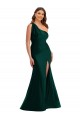 Sleeveless Ever Green One Shoulder Silk like Satin Mermaid Formal Plus Size Evening Gown / Prom Dress / Bridesmaid Dress Brisbane