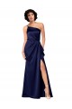Sleeveless Sapphire One Shoulder Silk like Satin A-Line Black Tie Evening Gown / Prom Dress / Bridesmaid Dress Brisbane