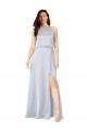 Sleeveless Halter Neck Low Back Silk like Satin A-Line Formal Evening Gown / Bridesmaid Dress Brisbane