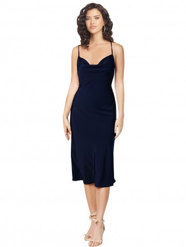 Sleeveless Spaghetti Straps Criss Cross Open Back Silk like Satin A-Line Formal Evening Gown / Prom Dress / Bridesmaid Dress Brisbane