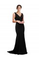 Sleeveless V-Neck Low Back Silk like Satin A-Line Formal Evening Gown / Prom Dress / Bridesmaid Dress Brisbane
