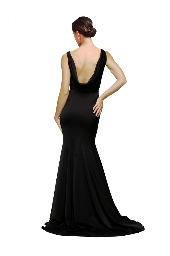 Sleeveless V-Neck Low Back Silk like Satin A-Line Formal Evening Gown / Prom Dress / Bridesmaid Dress Brisbane