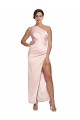 Sleeveless One Shoulder Low Back Silk like Satin A-Line Semi Formal Evening Dress / Prom Dress / Bridesmaid Dress Brisbane