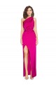 Sleeveless Fuchsia One Shoulder Silk like Satin Sheath Formal Evening Gown / Prom Dress / Bridesmaid Dress Brisbane