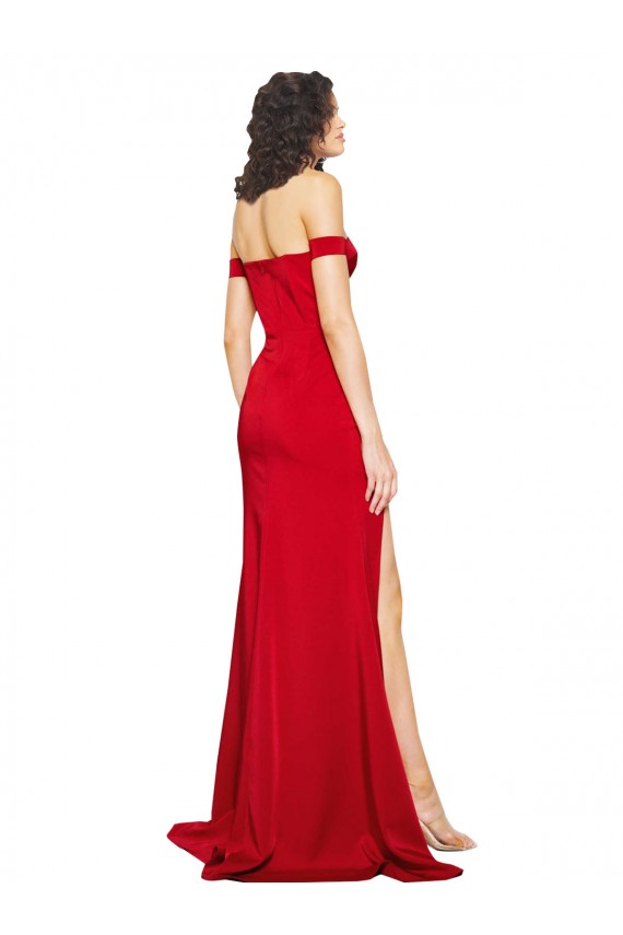 Sleeveless Off the Shoulder Silk like Satin A-Line Formal Evening Gown / Prom Dress / Bridesmaid Dress Brisbane
