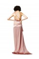 Sleeveless One Shoulder Open Back Silk like Satin A-Line Formal Evening Gown / Prom Dress / Bridesmaid Dress Brisbane