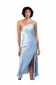 Sleeveless Light Sky Blue One Shoulder Silk like Satin A-Line Formal Evening Gown / Prom Dress / Bridesmaid Dress Brisbane