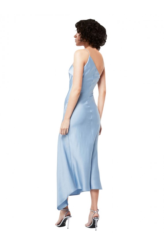 Sleeveless Light Sky Blue One Shoulder Silk like Satin A-Line Formal Evening Gown / Prom Dress / Bridesmaid Dress Brisbane