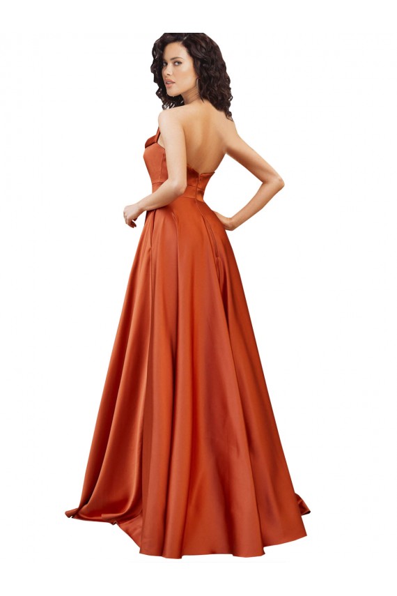 Sleeveless Round Neck Low Back Silk like Satin A-Line Formal Evening Gown / Prom Dress / Bridesmaid Dress Brisbane