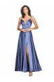 Sleeveless Spaghetti Straps Low Back Silk like Satin A-Line Black Tie Evening Gown / Prom Dress / Bridesmaid Dress Brisbane