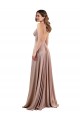 Sleeveless V-Neck Low Back Spandex A-Line Black Tie Evening Gown / Prom Dress / Bridesmaid Dress Brisbane