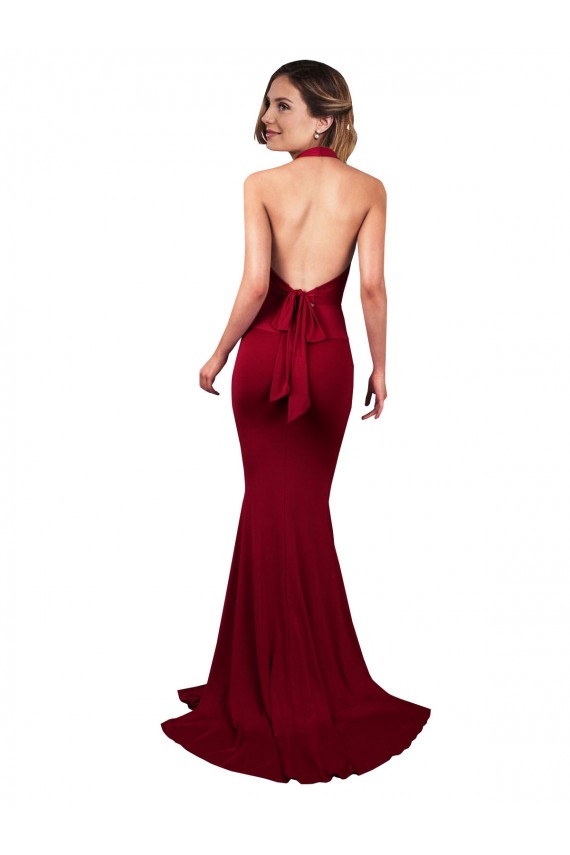 Sleeveless Halter Neck Open Back Spandex Mermaid Formal Evening Gown / Prom Dress / Bridesmaid Dress Brisbane
